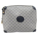 GUCCI Micro GG Shoulder Bag PVC Navy Gold Tone 007 115 0093 Auth ep17052-2