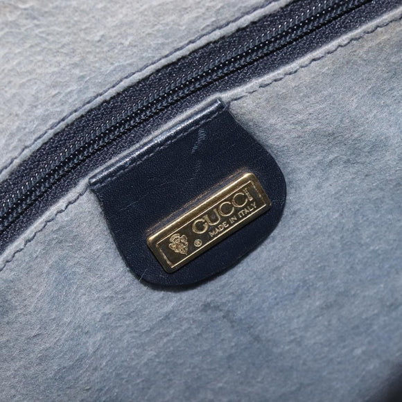 GUCCI Micro GG Shoulder Bag PVC Navy Gold Tone 007 115 0093 Auth ep17052