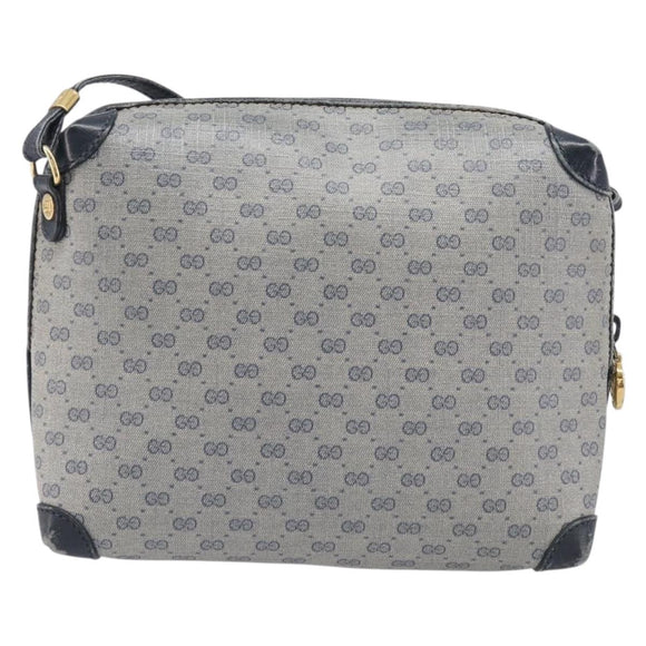 GUCCI Micro GG Shoulder Bag PVC Navy Gold Tone 007 115 0093 Auth ep17052