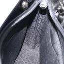 Christian Dior Maris Pearl Hand Bag Leather 2way Black Silver Auth ep17063-19