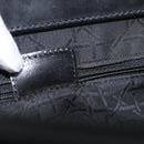 Christian Dior Maris Pearl Hand Bag Leather 2way Black Silver Auth ep17063-23