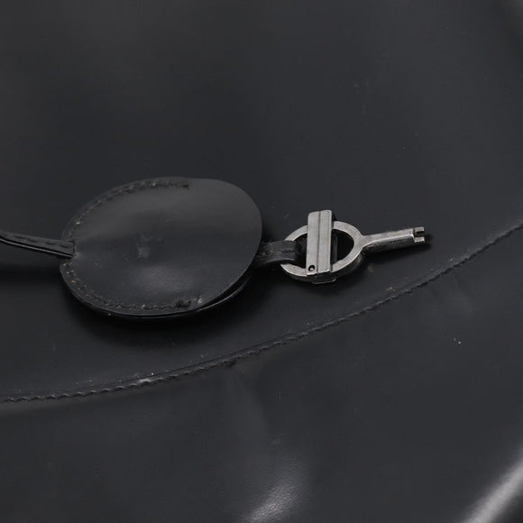 Christian Dior Maris Pearl Hand Bag Leather 2way Black Silver Auth ep17063