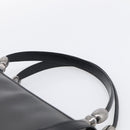 Christian Dior Maris Pearl Hand Bag Leather 2way Black Silver Auth ep17063-8