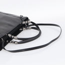 Christian Dior Maris Pearl Hand Bag Leather 2way Black Silver Auth ep17063-9