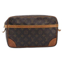 LOUIS VUITTON Monogram Compiegne 28 Clutch Bag M51845 LV Auth ep17072-2