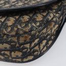 Christian Dior Trotter Canvas Shoulder Bag Navy Gold Tone Auth ep17074-10