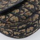 Christian Dior Trotter Canvas Shoulder Bag Navy Gold Tone Auth ep17074-11