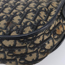 Christian Dior Trotter Canvas Shoulder Bag Navy Gold Tone Auth ep17074-12