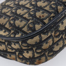 Christian Dior Trotter Canvas Shoulder Bag Navy Gold Tone Auth ep17074-13
