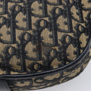 Christian Dior Trotter Canvas Shoulder Bag Navy Gold Tone Auth ep17074-14