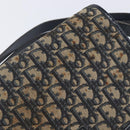Christian Dior Trotter Canvas Shoulder Bag Navy Gold Tone Auth ep17074-15
