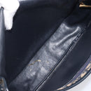 Christian Dior Trotter Canvas Shoulder Bag Navy Gold Tone Auth ep17074-21