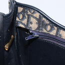 Christian Dior Trotter Canvas Shoulder Bag Navy Gold Tone Auth ep17074-25