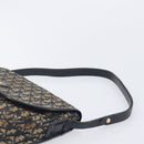 Christian Dior Trotter Canvas Shoulder Bag Navy Gold Tone Auth ep17074-8