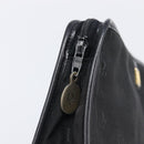 Christian Dior Honeycomb Clutch Bag Canvas Black Gold Tone Auth ep17078-13