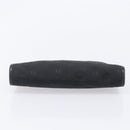 Christian Dior Honeycomb Clutch Bag Canvas Black Gold Tone Auth ep17078-7