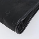 Christian Dior Honeycomb Clutch Bag Canvas Black Gold Tone Auth ep17078-8