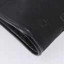 Christian Dior Honeycomb Clutch Bag Canvas Black Gold Tone Auth ep17078-9