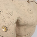 LOUIS VUITTON Mahina Shiels PM Hand Bag Leather Beige M93818 LV Auth ep17082-13