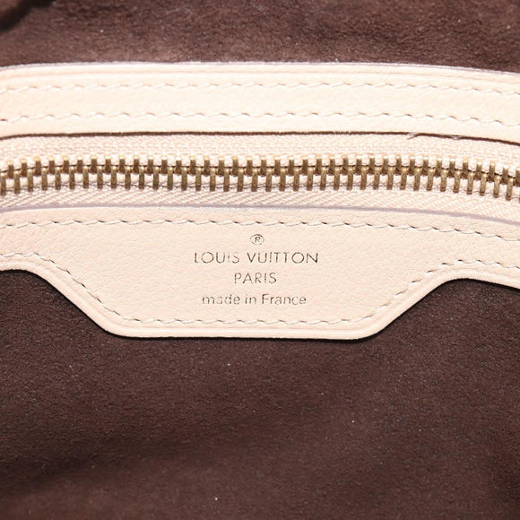 LOUIS VUITTON Mahina Shiels PM Hand Bag Leather Beige M93818 LV Auth ep17082