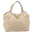 LOUIS VUITTON Mahina Shiels PM Hand Bag Leather Beige M93818 LV Auth ep17082-2