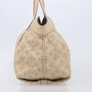LOUIS VUITTON Mahina Shiels PM Hand Bag Leather Beige M93818 LV Auth ep17082-4