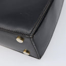 CELINE Hand Bag Leather Black Gold Tone Auth ep17090-12