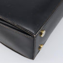 CELINE Hand Bag Leather Black Gold Tone Auth ep17090-13