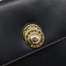 CELINE Hand Bag Leather Black Gold Tone Auth ep17090-14