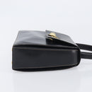 CELINE Hand Bag Leather Black Gold Tone Auth ep17090-4