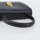 CELINE Hand Bag Leather Black Gold Tone Auth ep17090-7