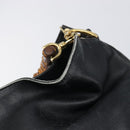 GUCCI Bamboo Hand Bag Leather 2way Black Gold Tone 001 3754 1577 Auth ep17100-16