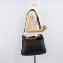 GUCCI Bamboo Hand Bag Leather 2way Black Gold Tone 001 3754 1577 Auth ep17100-24