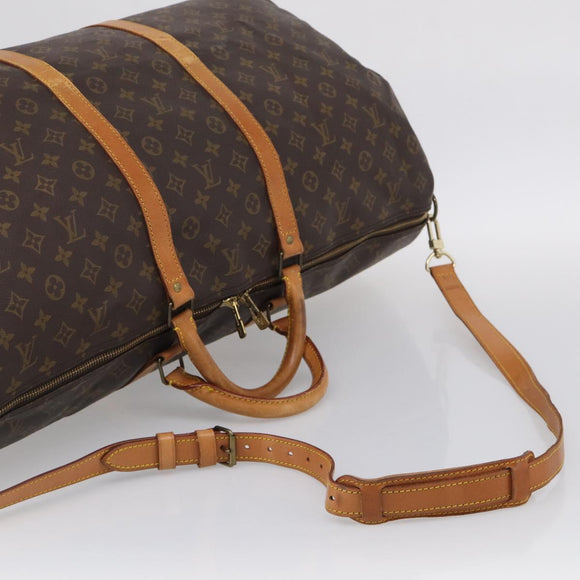 LOUIS VUITTON Monogram Keepall Bandouliere 60 Boston Bag M41412 LV Auth ep17110