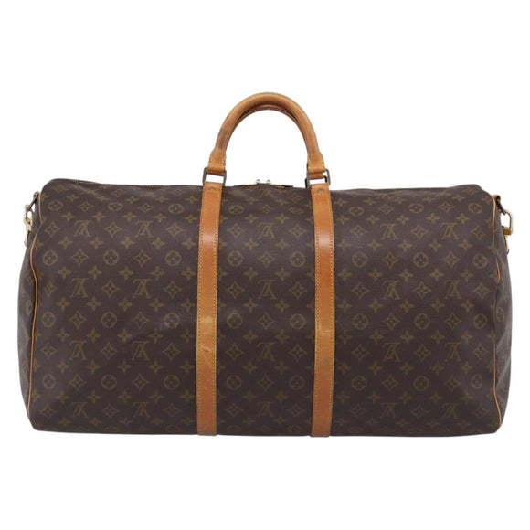LOUIS VUITTON Monogram Keepall Bandouliere 60 Boston Bag M41412 LV Auth ep17110