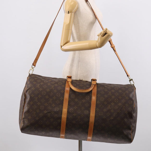 LOUIS VUITTON Monogram Keepall Bandouliere 60 Boston Bag M41412 LV Auth ep17110