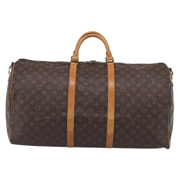 LOUIS VUITTON Monogram Keepall Bandouliere 60 Boston Bag M41412 LV Auth ep17110