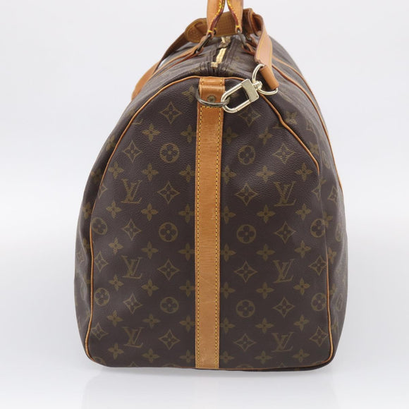 LOUIS VUITTON Monogram Keepall Bandouliere 60 Boston Bag M41412 LV Auth ep17110