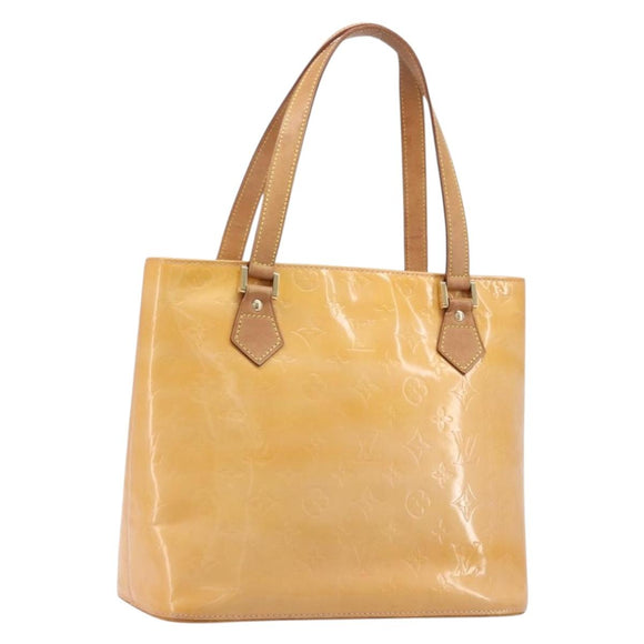 LOUIS VUITTON Vernis Houston Bag Marshmallow Pink M91302 LV Auth ep17119