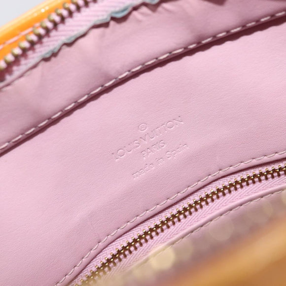 LOUIS VUITTON Vernis Houston Bag Marshmallow Pink M91302 LV Auth ep17119