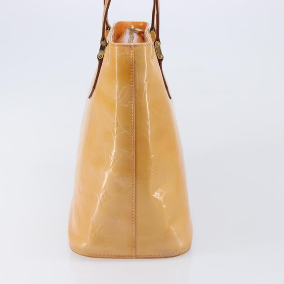 LOUIS VUITTON Vernis Houston Bag Marshmallow Pink M91302 LV Auth ep17119