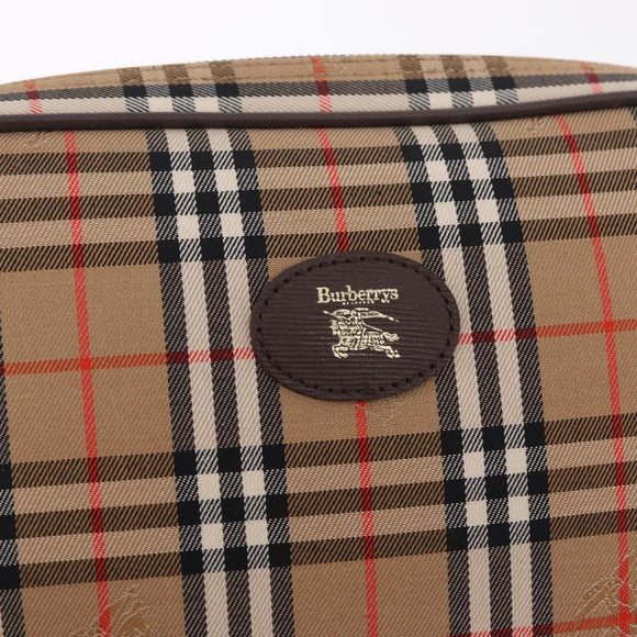Burberrys Nova Check Clutch Bag Canvas Beige Auth ep17123A