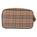 Burberrys Nova Check Clutch Bag Canvas Beige Auth ep17123A-3