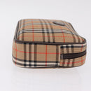 Burberrys Nova Check Clutch Bag Canvas Beige Auth ep17123A-4