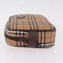 Burberrys Nova Check Clutch Bag Canvas Beige Auth ep17123A-5
