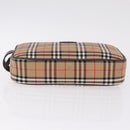 Burberrys Nova Check Clutch Bag Canvas Beige Auth ep17123A-7
