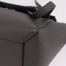 CELINE Micro Belt Hand Bag Leather 2way Gray Gold Auth ep17126V-13