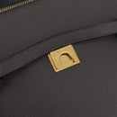CELINE Micro Belt Hand Bag Leather 2way Gray Gold Auth ep17126V-19