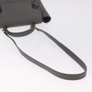CELINE Micro Belt Hand Bag Leather 2way Gray Gold Auth ep17126V-9