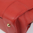 LOEWE Amazona 36 Hand Bag Leather Red Gold Auth ep17132A-10